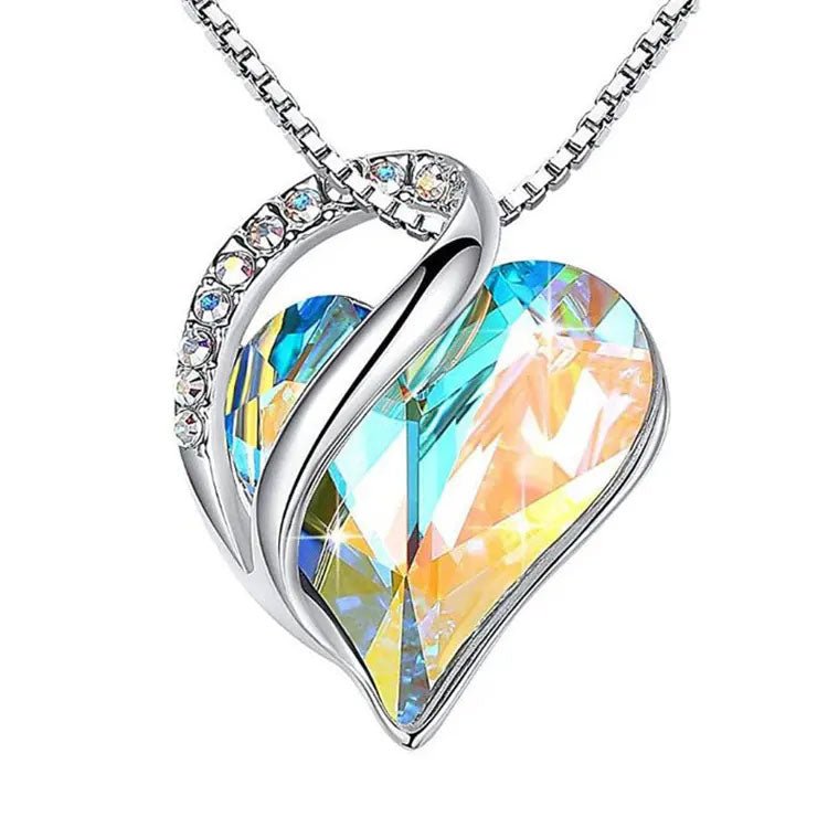 OPEN HEART custom grandmother's / mother's birthstone necklace (7 stones) -  Mu-Yin Jewelry